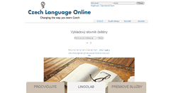 Desktop Screenshot of czechlanguageonline.eu
