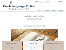 Tablet Screenshot of czechlanguageonline.eu